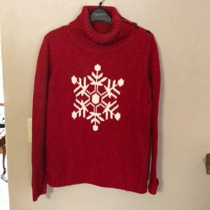 Winter sweater Lg snowflake Talbots